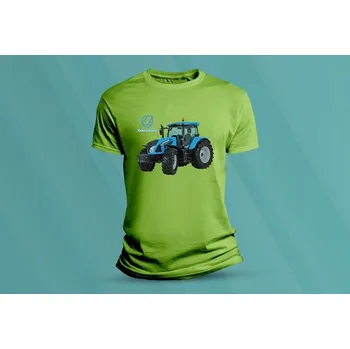 Chlapecké tričko Dětské bavlněné tričko Traktor Landini. Lime velikost L