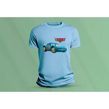 Chlapecké tričko Dětské bavlněné tričko Cars 2. Nebesky modrá velikost L