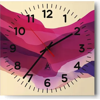 Hodiny Nástěnné hodiny do obýváku 40x40 Abstrakce Tiché hodiny Skleněné hodiny Bez hlučnosti