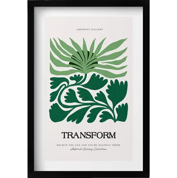 Obraz Dekorativní obraz s grafikou v krásném rámu - Ilustrace rostlin a květin, 40x60 cm