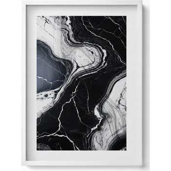 Obraz Dekorativní nástěnný obraz v bílém rámu do obýváku Kamenná textura 50x70 cm