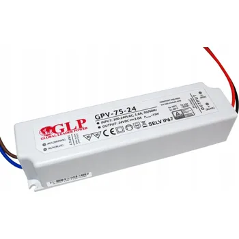 Napájecí zdroj pro osvětlení Napájecí zdroj 24V 75W 3A voděodolný pro LED pásky IP67