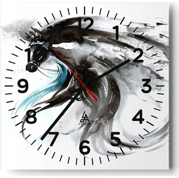 Hodiny Nástěnné hodiny do obýváku 40x40 Zvířata Bezhluczne Skleněné hodiny Tiché