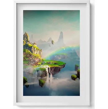 Obraz Obraz v rámu na zeď - Fantasy scény v čínském stylu 50x70 cm