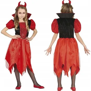 Karnevalový kostým KOSTÝM ČERTICE ČERT ĎÁBEL HALLOWEEN 146 Červená 146