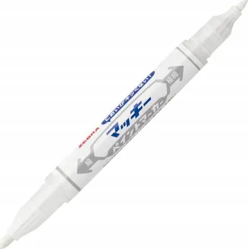 ZEBRA Olejový marker Mckie Extra Fine, oboustranný, bílý
