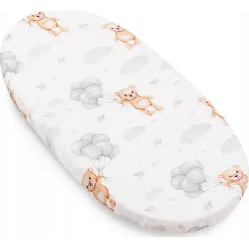 Prostěradlo Prostěradlo Jukki s gumou 80x40 cm bavlněné Cloudy Bears do kočárku