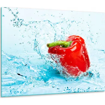 Obraz SKLENĚNÁ OCHRANNÁ DESKA NA SPORÁK 60x52 PAPRIKA
