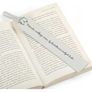 Doplněk ke knize Kožená záložka do knihy, personalizovaný Dárek s gravírováním gravírovaným textem