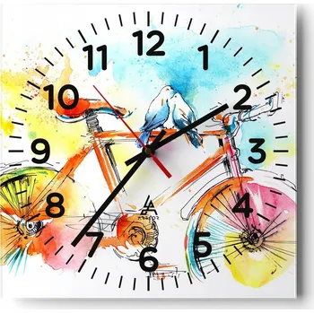 Hodiny Kuchyňské nástěnné hodiny 30x30 Abstrakce Skleněné hodiny do obýváku Moderní Tiché