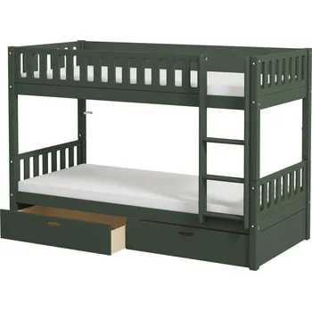 Dětská postel Nábytek PEGAS s.r.o. Patrová postel s úložným prostorem Viggo zelená