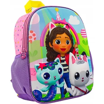 Dětský batoh Jednokomorový Školní batoh Gábinin Kouzelný Domek JACOB COMPANY fialový.