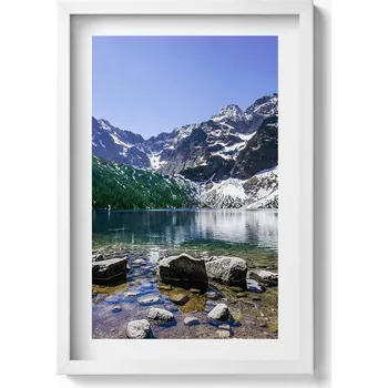 Obraz Dekorativní nástěnný obraz v rámu do obýváku Horské jezero - krajina 40x60 cm