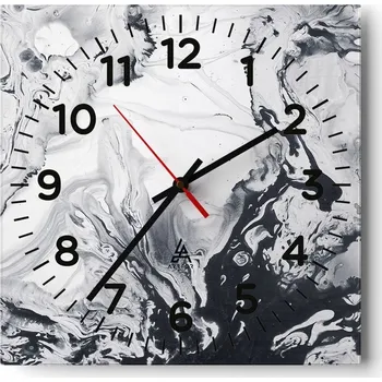 Hodiny Nástěnné hodiny do obýváku 40x40 Abstrakce Tiché hodiny Skleněné hodiny Bez hlučnosti