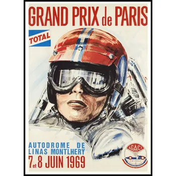 Obraz Plakát do pokoje Grand Prix Paříž bez rámu 42 x 59,4 cm