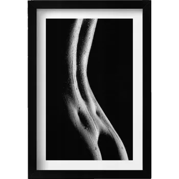 Obraz Nástěnný obraz černý rám Lidské tělo - smyslná záda ženy 20x30 cm