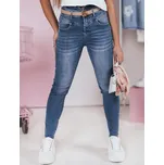 Tmavě modré dámské skinny džíny s vysokým pasem BLUESTYL UY2368 Velikost: XS