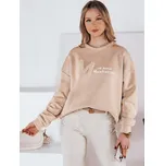 Béžová mikina bez kapuce AVENUE BY1354 Velikost: ONE SIZE