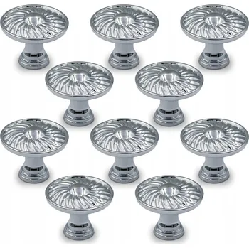 Nábytkové kování 10x NÁBYTKOVÁ ÚCHYTKA CHROM LESK RETRO ÚCHYTKA NA NÁBYTEK ÚCHYTKA NA SKŘÍŇKU