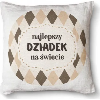 Dekorativní polštářek Dekorační polštář s prémiovou výplní 40x40 - Nejlepší dědeček na světě