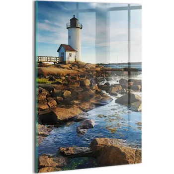 Obraz Foto Obraz Do Kanceláře Moderní Maják skály a krajina nebe