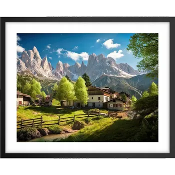 Obraz Foto obraz plakát na zeď v černém rámu 50x40 – horské motivy, plakáty do obýváku