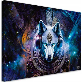 Obraz MODERNÍ OBRAZ Abstraktní vlk NA PLÁTNĚ 60x40