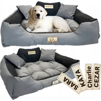 Pelíšek pro psa Psí kotec KingDog šedá 145 cm x 115 cm