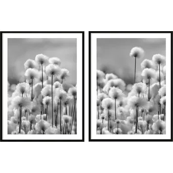 Obraz OBRAZ PLAKÁTY V RÁMU 53x73cm Dyptych Sada 2 obrazů Pampelišky Boho P2074