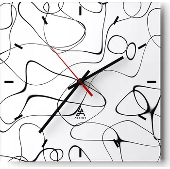 Hodiny Velké nástěnné hodiny 40x40 Abstrakce Skleněné tiché hodiny