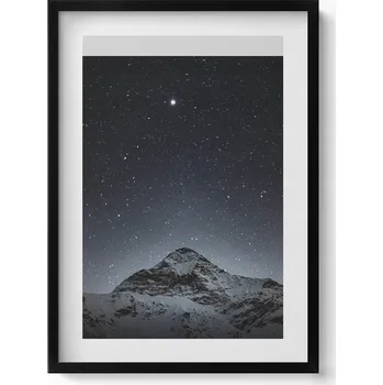 Obraz Dekorativní nástěnný obraz do obýváku, kuchyně Hora v hvězdné noci 50x70 cm