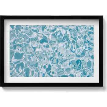 Obraz Dekorativní nástěnný obraz s grafikou: Modrá průzračná vodní hladina, 60x40 cm