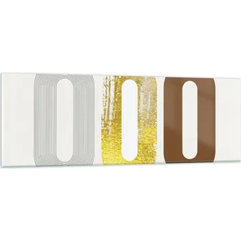 Obraz Obraz na skle do obýváku ložnice 90x30 abstrakce obrazy na zeď sklo