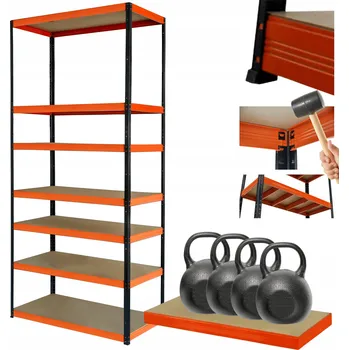 regál Kovový regál skladový stojan HELIOS 270x120x35cm 7 polic x 400kg VYSOKÝ