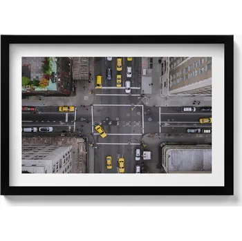 Obraz Dekorace obraz v rámu na zeď Manhattan 5th Avenue New York 60x40 cm