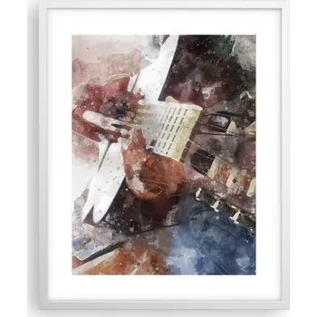 Obraz Obraz plakát na zeď v bílém rámu 40x50 abstrakce plakáty do obýváku