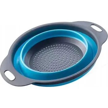 Cedník a síto Skládací silikonový cedník, sítko, modro-šedý