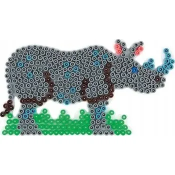 Dětské navlékací korálky Zažehlovací korálky Playbox Zvířátka 6 s šablonami