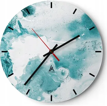 Hodiny Velké nástěnné hodiny 40x40 Abstrakce Skleněné hodiny Kulatý Tiché