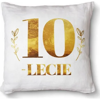 Polštář Pohodlný dekorativní foto polštář s potiskem jako dárek 40x40 - 10. výročí