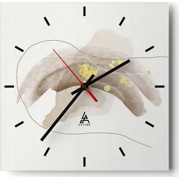 Hodiny Velké nástěnné hodiny 40x40 Abstrakce Skleněné tiché hodiny