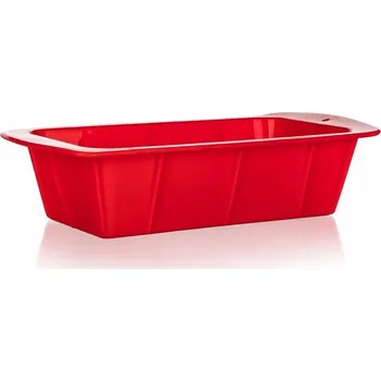 Forma na pečení Silikonová forma na pečení forma na biskupský chlebíček Culinaria červená 25x13x6