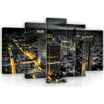 Obraz Obraz do ložnice MĚSTO V NOCI moderní 3D 100x60