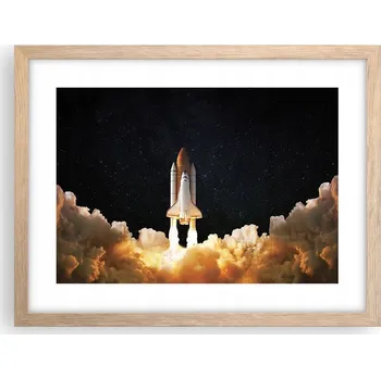 Obraz Obraz plakát v rámu světlý dub do obýváku 40x30 vesmír foto na zeď