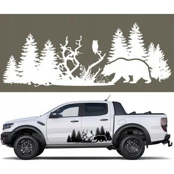 Šablona na malování auta MEDVĚD LES PŘÍRODA SOVA 57x150cm