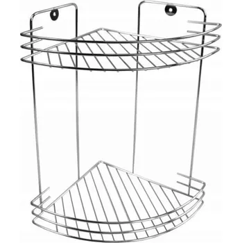 Rohová koupelnová polička Feniks CTL 2 6x19 cm chrom