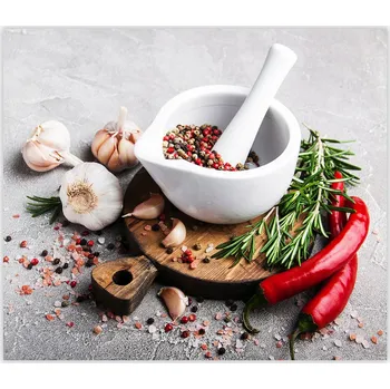 Obraz Skleněná Ochranná Deska a Krájecí Prkénko | Indukce, Sporák ds-0078