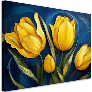 Obraz OBRAZ NA PLÁTNĚ NA NÁSTĚN TULIPÁNY PŘÍRODA KVĚTINY 90x60
