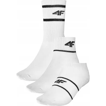 Dámské ponožky PONOŽKY 4F BAVLNĚNÉ VYSOKÉ SPORTOVNÍ STOPKY 3 PÁRY 38-40