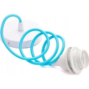 elektrický kabel Modrý kabel v opletu s objímkou pro žárovku E27